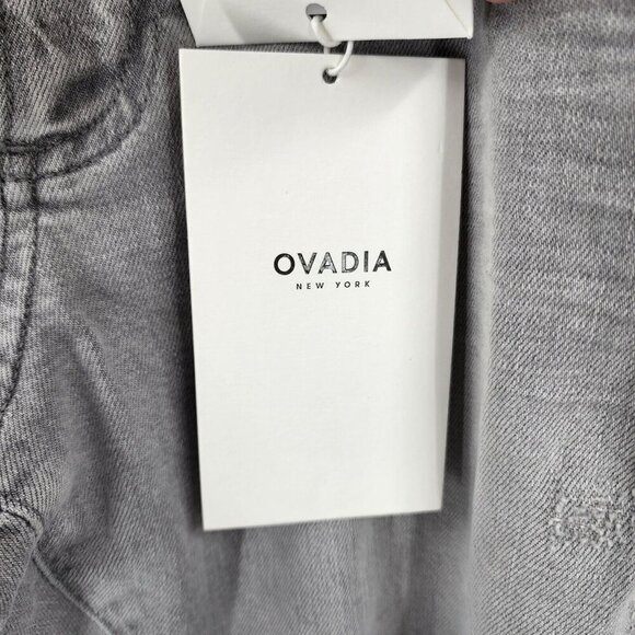 Ovadia & Sons Men's Skinny Jeans 001 In Light Grey Destroyed Size 34 NWT $220‎ - Picture 5 of 12